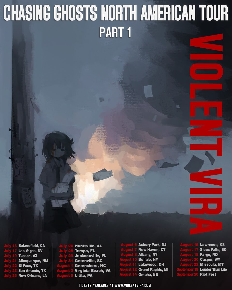 VIOLENT VIRA Chasing Ghosts Tour Poster 2025